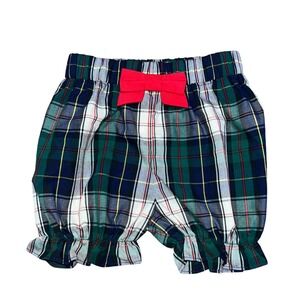 The Beaufort Bonnet Company Natalie Knickers Holiday Plaid Red Bow Size 5